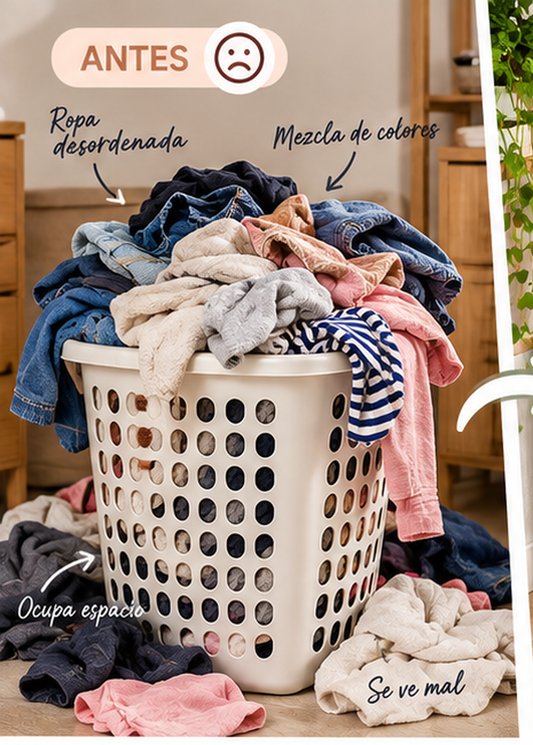 Organizador Doble para Ropa Sucia – 2 Compartimentos